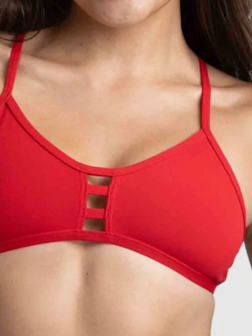 Jolyn Tomcat Bikini Top M Red